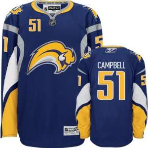 Brian Campbell Jersey: Reebok Navy #51 Buffalo Sabres Premier Jersey