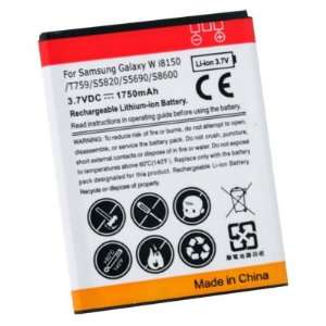  Li ion Battery 1750mAh For Samsung Galaxy i8150/T759/S5820 