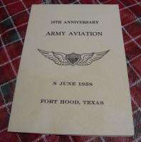 1958 Anniversary Army Aviation Program/Menu Fort Hood  