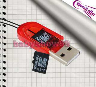 Mini USB 2.0 MicroSD SDHC T Flash TF Memory Card Reader  
