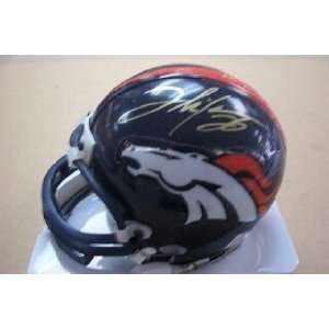   Portis Autographed / Signed Broncos Mini Helmet: Sports & Outdoors