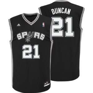 Tim Duncan Black Adidas Revolution 30 NBA Replica San Antonio Spurs 