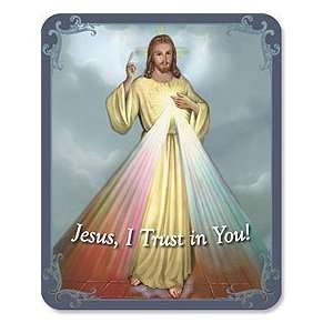 Divine Mercy Sacred Heart of Jesus Mousepad Rubber/pvc    7 X 8 5?8 H