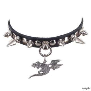 SPIKED CHOKER   PISTOL REVOLVER   SPIKE COLLAR  