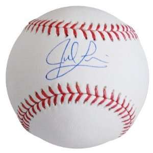 Jed Lowrie Autographed Ball   OML   Autographed Baseballs:  