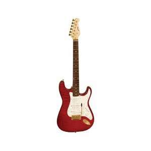  Arbor Double Cutaway Electric Guitar   Trans Red Quilted 
