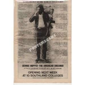  Dennis Hopper American Dreamer Movie Ad Poster 1971