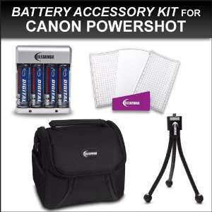 Rechargeable Batteries Accessory Kit for Canon Powershot SX20 IS SX20 