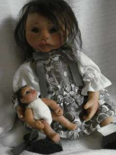 ooak polymer clay baby girl art doll 10 inch ciao  
