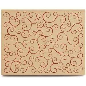  Swirls & Curls Wood Mounted Rubber Stamp Arts, Crafts 