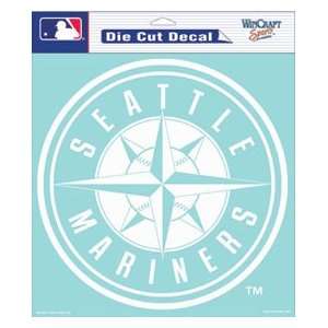  Seattle Mariners Die Cut Decal   8in x8in White: Sports 