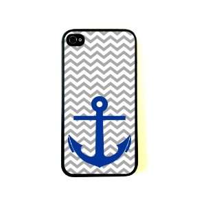  Nautical Chevron Anchor iPhone 4 Case   Fits iPhone 4 and 