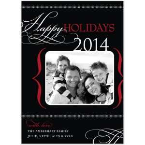   Holiday Photo Cards (Festive Swash   Red)