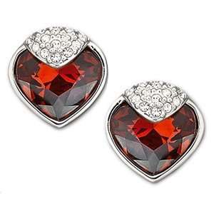  Swarovski Crystal Oceanic Earrings Red: Jewelry