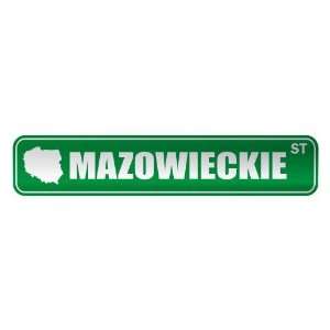   MAZOWIECKIE ST  STREET SIGN CITY POLAND