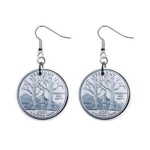 Vermont State Quarter Dangle Earrings Jewelry 1 inch Buttons 12302511
