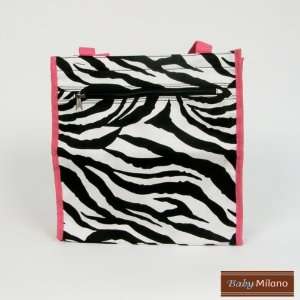  Zebra Print Tote Bag   Pink: Baby