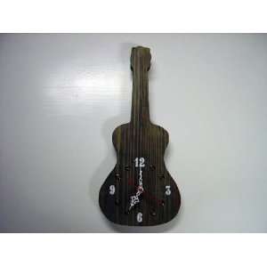  GUITAR Stained (Black) Wall Clock: Everything Else