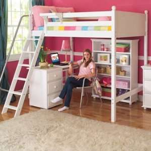  Maxtrix Kids Giant High Loft Bed with Desk: Home & Kitchen