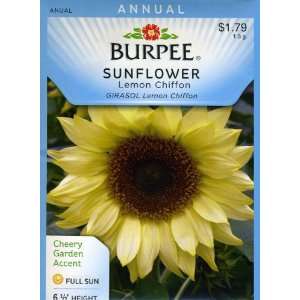  Burpee 38364 Sunflower Lemon Chiffon Seed Packet Patio 