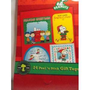   Stick Christmas Gift Tags   Peanuts Snoopy: Health & Personal Care