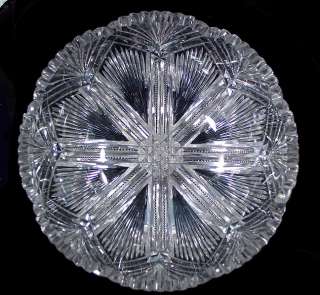   AMERICAN BRILLIANT PERIOD ABP CLASSICALLY CUT GLASS PUNCH BOWL  