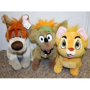  Out of Production Disney Oliver and Company Plush Set with 