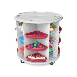  Mobl Lite Storage Clear Totes & Colored Pie Trays: Home 