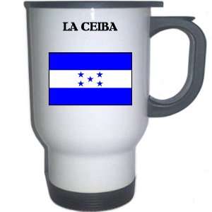  Honduras   LA CEIBA White Stainless Steel Mug 