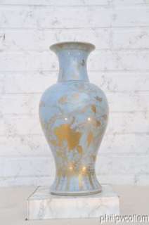 large Kangxi Light Blue Ground Yamyam Vase.  