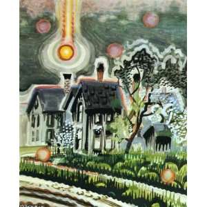   Charles Burchfield   32 x 40 inches   Sun Setting in a Bank of Smoke