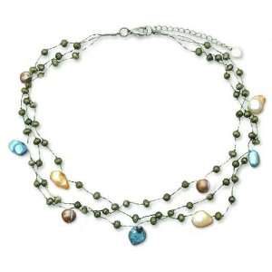  Pearl choker, Summer Glow 0.6 W 16.7 L: Jewelry