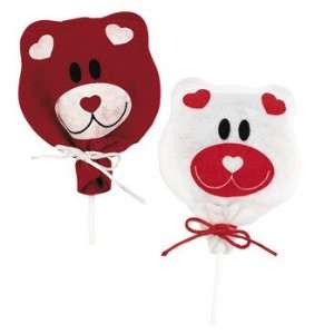 Valentine Bear Sucker Covers   Suckers & Pops:  Grocery 