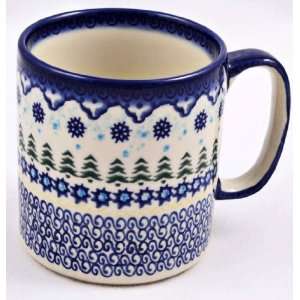 Polish Pottery Coffee Mug 3.75 tall, 12oz capacity:  
