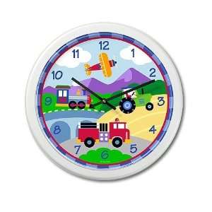  Olive Kids Truck and Plane Design 12 Clock
