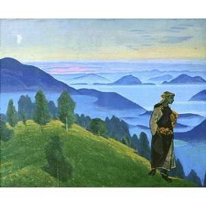  Hand Made Oil Reproduction   Nicholas Roerich   32 x 26 