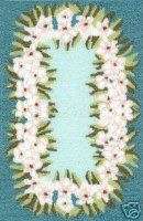 Plumeria Rug KIT   Dollhouse Size Aqua with BUNKA  