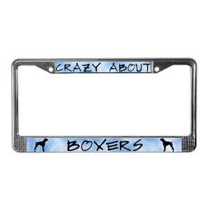  Crazy About Boxers Pets License Plate Frame by CafePress 