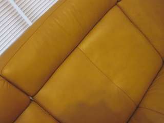 Ekornes Stressless Leather Sofa Couch Loveseat Table Set Danish Modern 