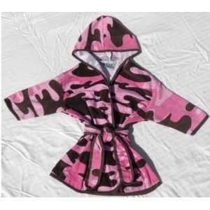   ROBE Y PI CAMO Duds for Suds Hooded Robe PINK CAMO Health & Personal
