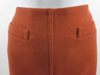 DEREK LAM Burnt Orange Wool Blazer Skirt Suit Sz 6  