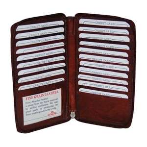   Leather Zipper Wallet Business & Credit Card Case Holder Bifold #729CF