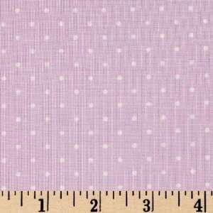  44 Wide Baby Bunting Baby Dots White/Lavender Fabric By 