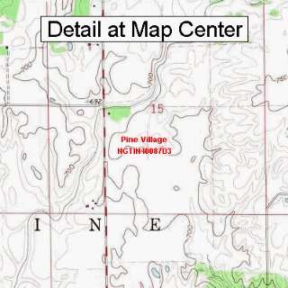 USGS Topographic Quadrangle Map   Pine Village, Indiana (Folded 