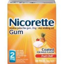 NICORETTE 2MG STOP SMOKING AID FRUIT CHILL 100 PC 2014  