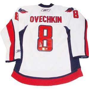 NHL Alex Ovechkin Autographed White Reebok Authentic Capitals Jersey