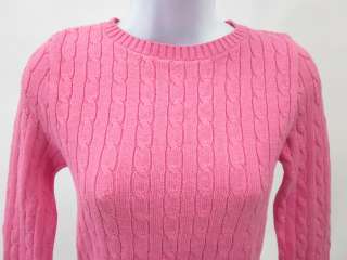 SWEET ROMEO Pink Long Sleeve Cable Knit Sweater Sz M  