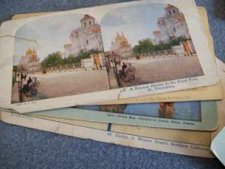 1903 H.C. WHITE STEREOSCOPE WITH 10 STEREOVIEW CARDS, BOOKLETS  