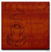 Coffee Drink Latte Mocha Macchiato Ceramic Tile Coaster Cafe Cup Mug 