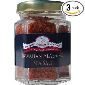 Caravel Gourmet Sea Salt, Hawaiian Alaea Red, 5.2 Ounce (Pack of 3 